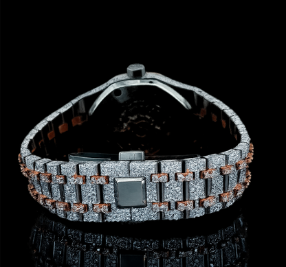 Skeleton Octagonal Bezel Sport Watch 41mm — Two-Tone Rose Gold